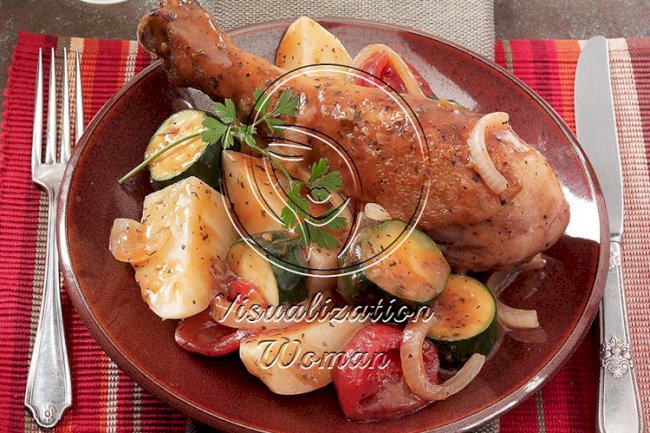 Turkey Drumstick Dinner