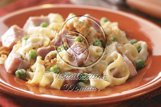 Ham Fettuccine Bake