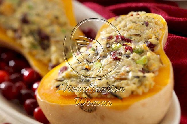 Rice-Stuffed Butternut Squash