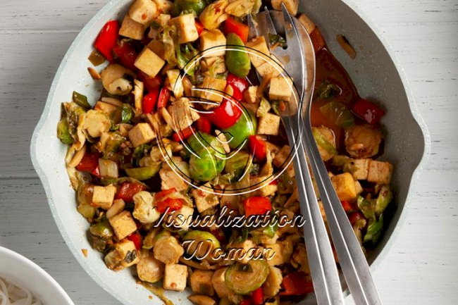 Tofu Stir-Fry with Brussels Sprouts