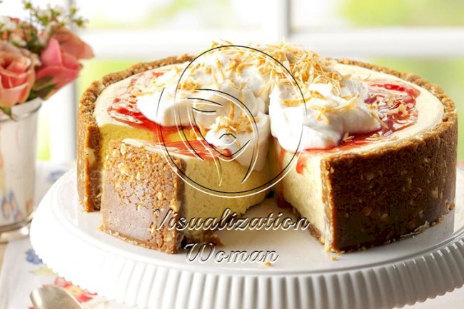 Lime-Raspberry Pie with Coconut Cream