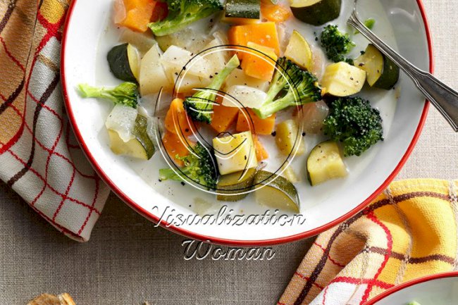 Creamy Sweet Potato and Veggie Soup
