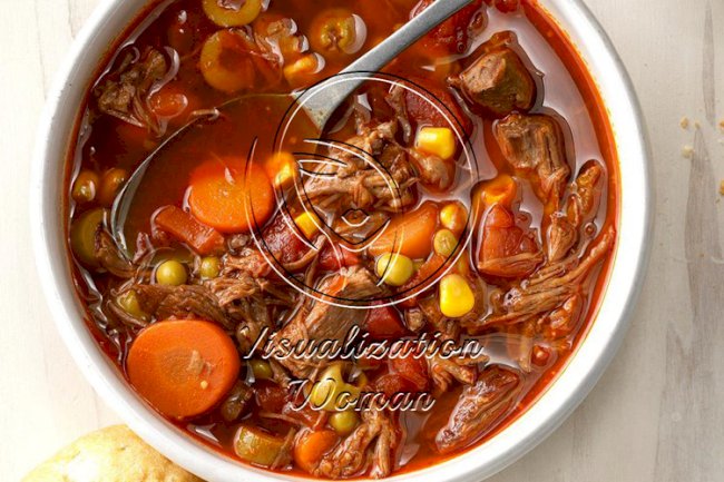 Pressure-Cooker Olive and Beef Soup