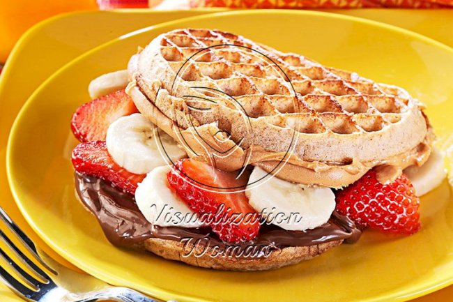 Nutty Waffle Sandwiches