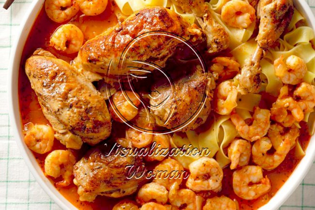 Pressure Cooker Herbed Chicken and Shrimp