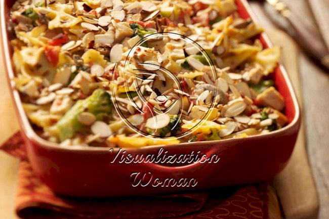 Almond Chicken Pasta Bake