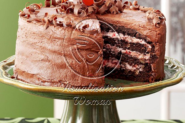 Cherry Chocolate Layer Cake