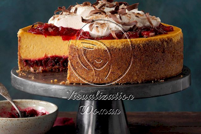 Pumpkin Cranberry Cheesecake