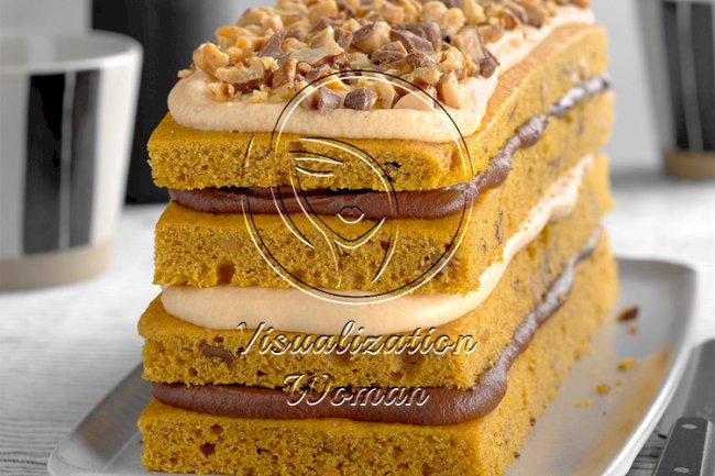Chocolate-Caramel Pumpkin Torte