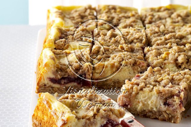 Cranberry Eggnog Cheesecake Bars