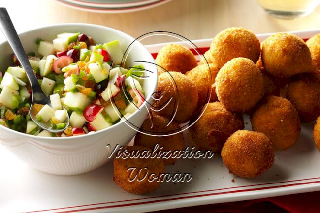 Turkey Croquettes with Cranberry Salsa