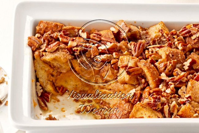 Breakfast Praline Bread Pudding