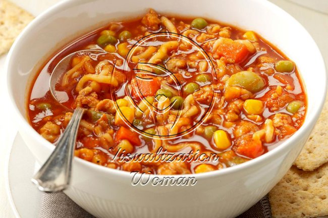 Turkey & Noodle Tomato Soup