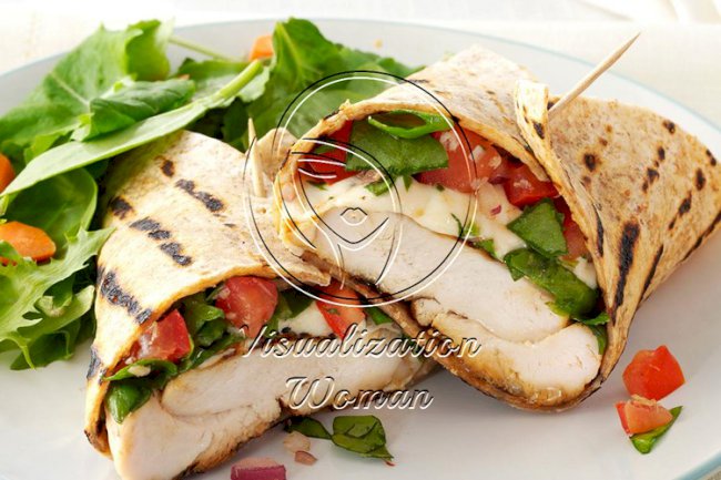 Bruschetta Chicken Wraps