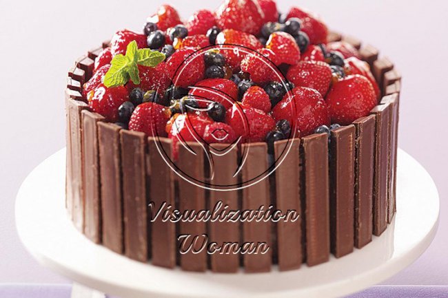 Chocolate Fruit Basket Cake