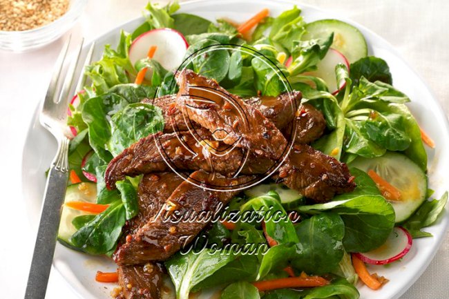 Spicy Mongolian Beef Salad