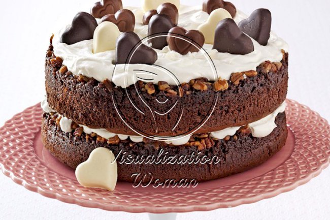 Chocolate-Praline Layer Cake