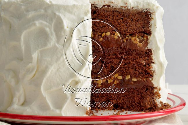 Chocolate Gingerbread Toffee Cake with Ginger Whipped Cream