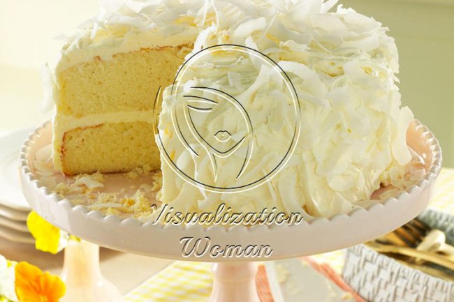 Coconut Cake with White Chocolate Frosting