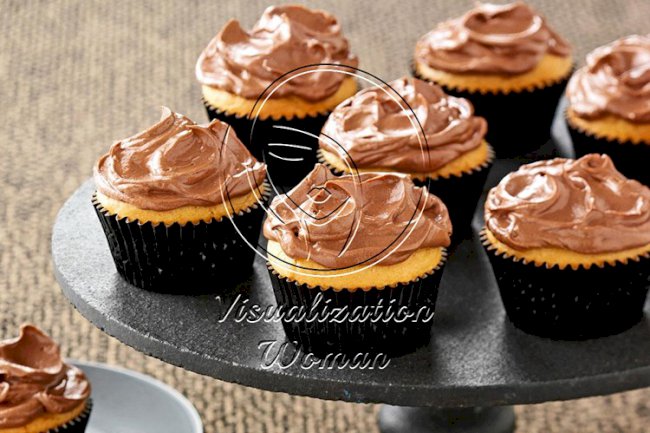 Chocolate Frosted Peanut Butter Cupcakes