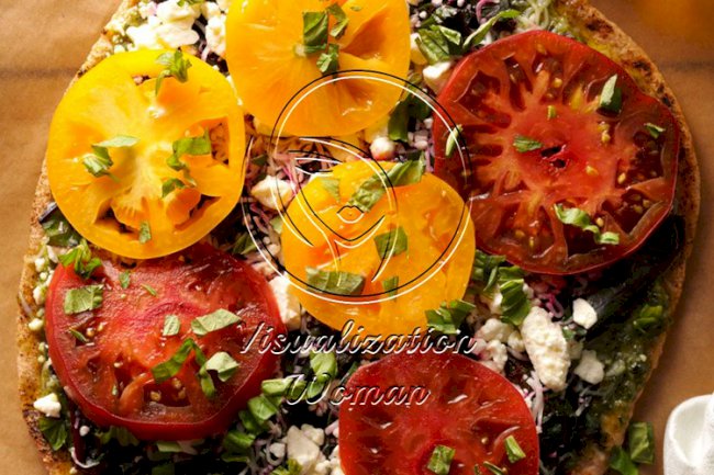 Grilled Pizza with Greens & Tomatoes