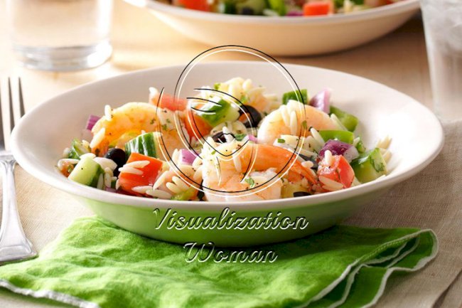 Garlic Shrimp & Orzo Salad