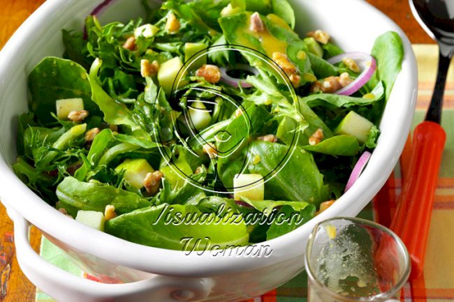 Apple Salad with Maple-Mustard Vinaigrette