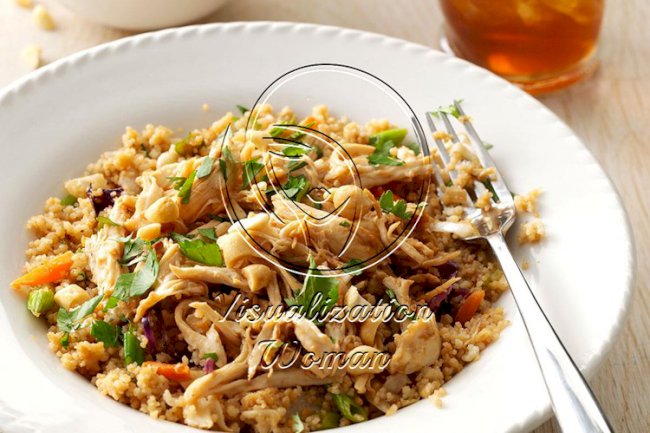 Simple Sesame Chicken with Couscous