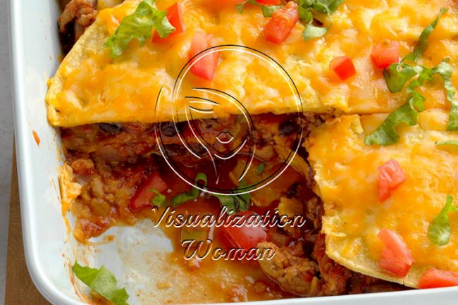 Turkey and Black Bean Enchilada Casserole