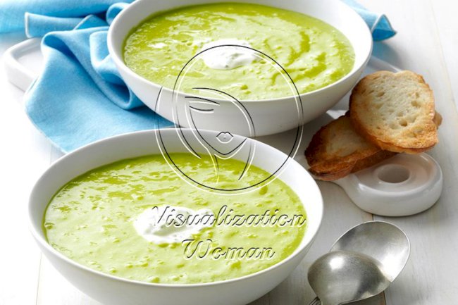 Asparagus Soup with Lemon Creme Fraiche