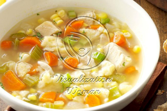 Chicken Corn Soup with Rivels