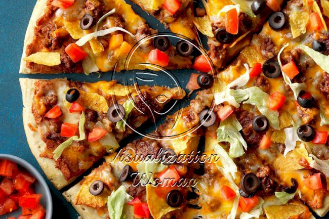 Refried Bean-Taco Pizza