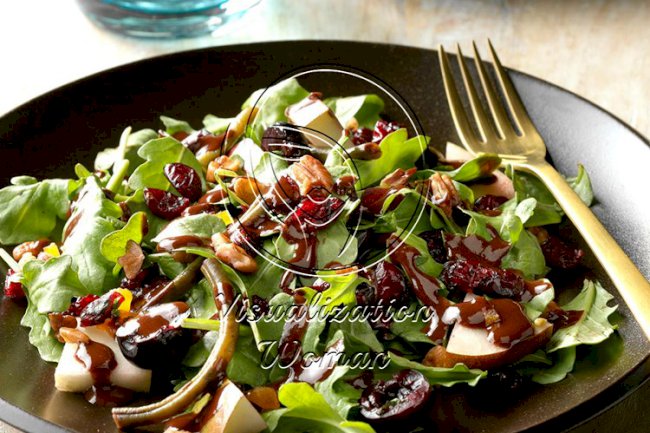 Chocolate Pear and Cherry Salad