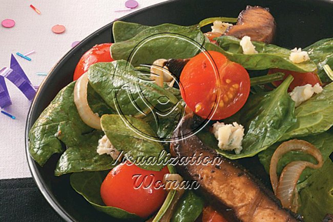 Portobello-Spinach Salad
