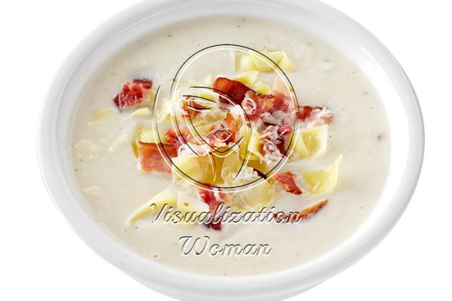 Artichoke & Bacon Cauliflower Soup