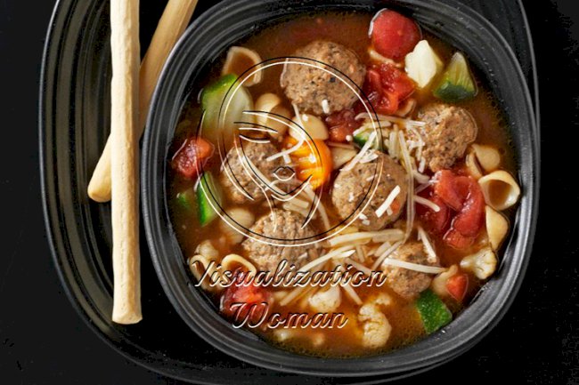 Vegetable Meatball Soup