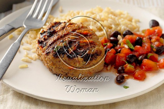 Southwest Turkey Patties with Beans