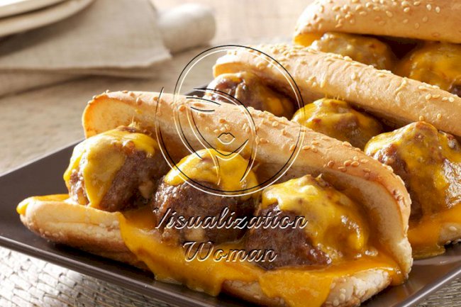 Apple-Sausage Meatball Sandwiches