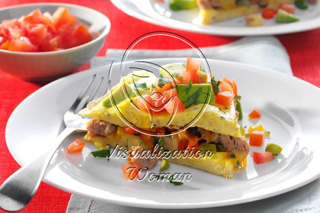 Turkey, Apple & Vegetable Omelet
