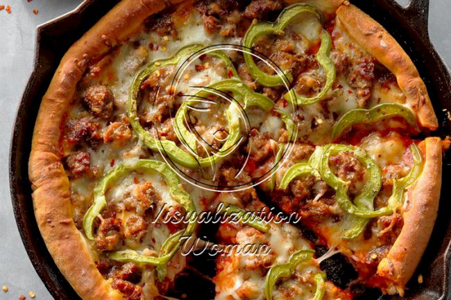 Cast-Iron Sausage Pizza