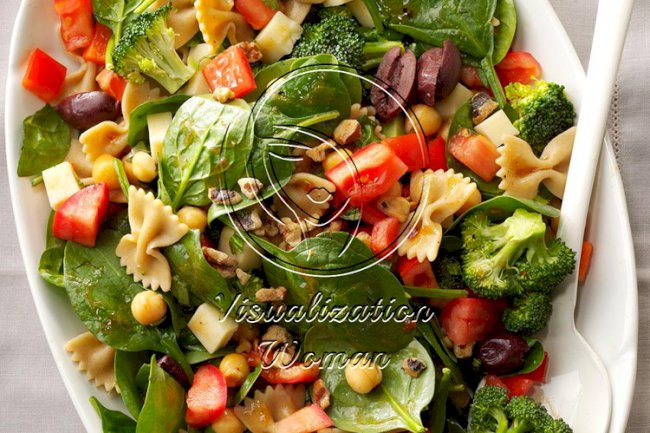 Bow Tie & Spinach Salad