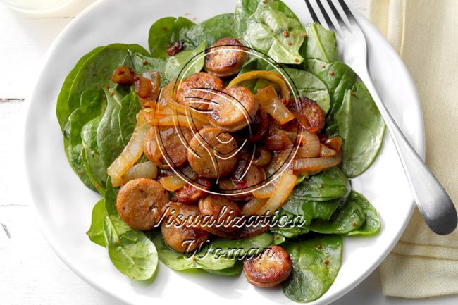 Sausage Spinach Salad