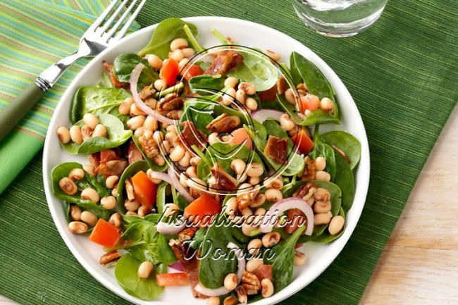 Black-Eyed Pea Spinach Salad
