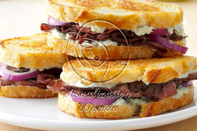 Grilled Beef & Blue Cheese Sandwiches