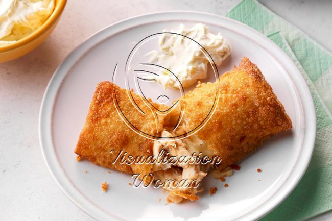 Mini Chicken Chimis with Jalapeno Cream Cheese