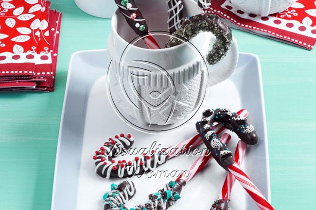 Chocolate-Dipped Candy Canes