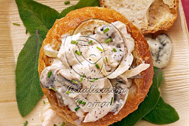 Turkey Mushroom Sandwich Bowls
