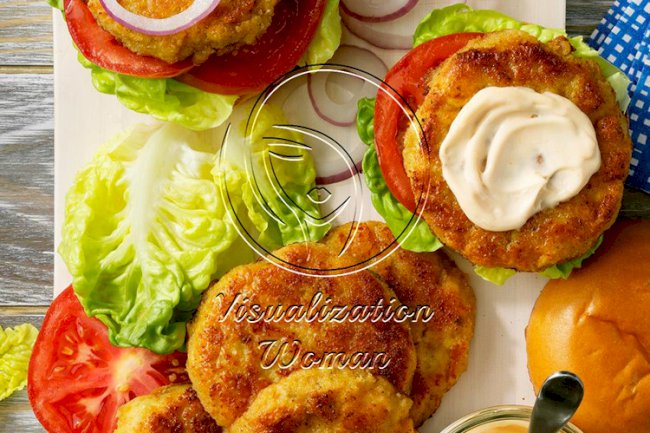 Shrimp Patty Sandwiches