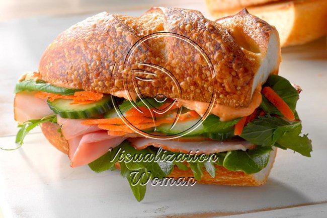 Spicy Asian Ham Sandwiches