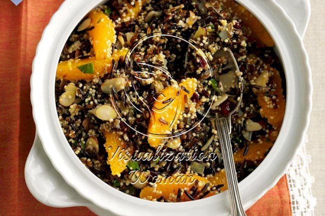 Wild Rice, Quinoa & Cranberry Salad